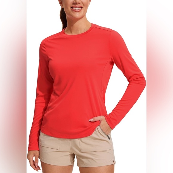 CRZ Yoga Women’s UPF 50+ Sun Long Sleeve Rash Guard Shirt Size Medium NWT - Picture 1 of 12